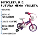 Bicicleta R12 Cross Infantil Nena Futura Color Violeta