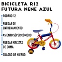 Bicicleta R12 Cross Infantil Nene Futura Color Azul