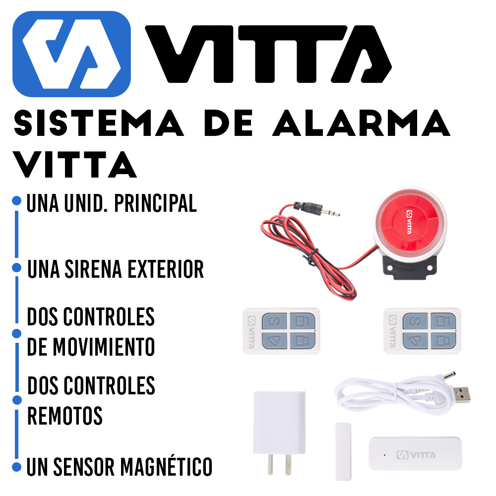 Kit De Alarma Domiciliaria Vitta VIT-ALAM001 WiFi Inalámbric
