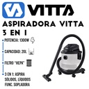 Aspiradora De Tacho Vitta 3 En 1 Líquido Y Polvo 20Lts 1300W