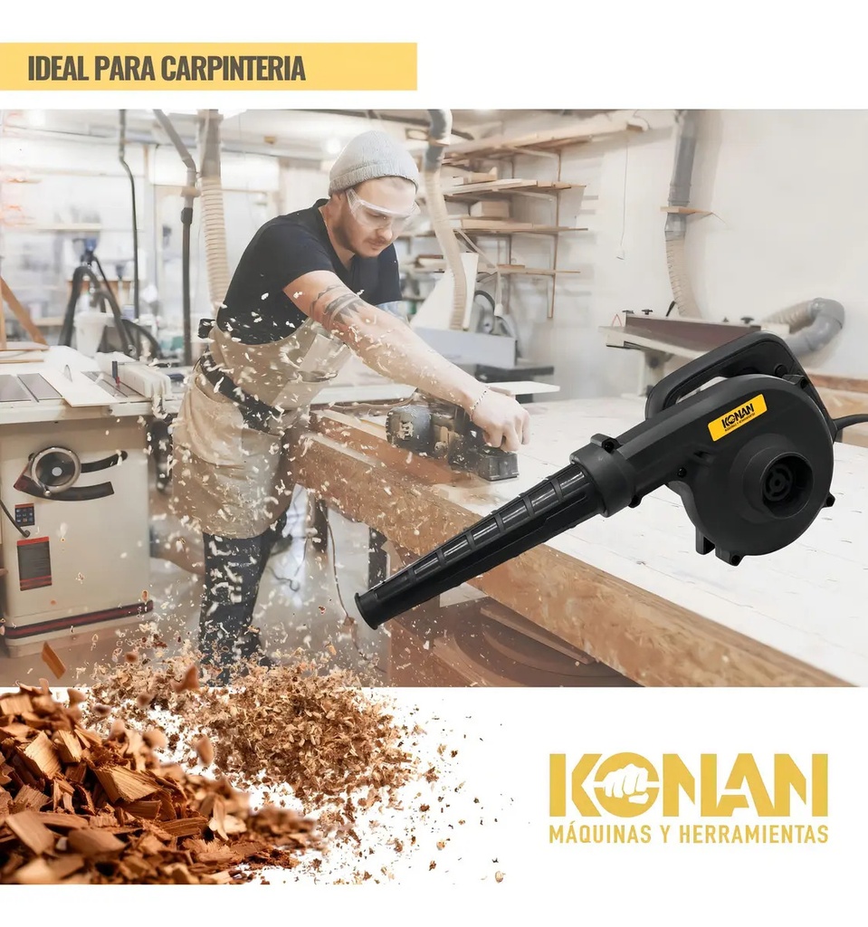 Sopladora Eléctrica Konan Kse500 500w Velocidad Variable Negro