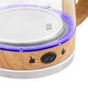 Pava Eléctrica Vitta Corte Mate Vidrio Madera 2Lts 1500W