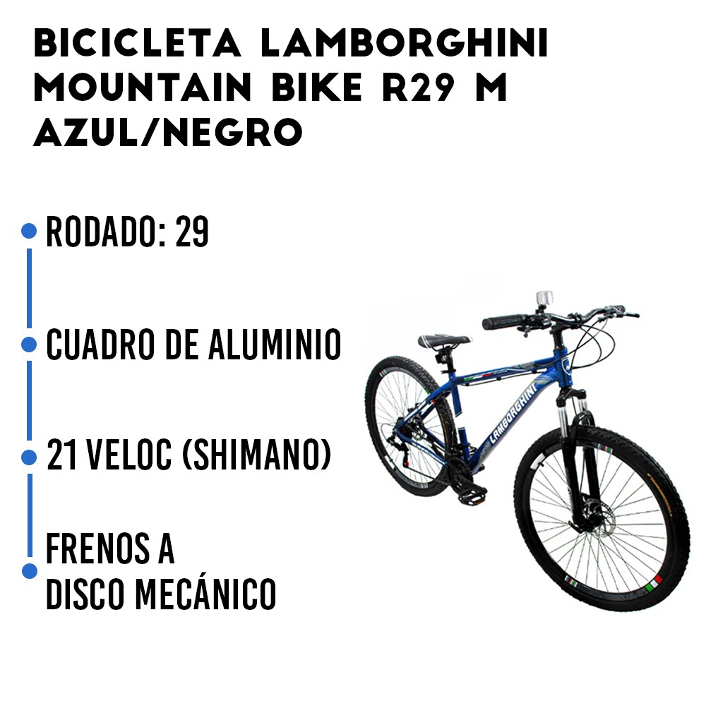 Bicicleta Lamborghini Shimano R29 M47l Minautoro Azul/negro