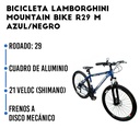 Bicicleta Lamborghini Shimano R29 M47l Minautoro Azul/negro