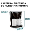 Cafetera Eléctrica Microsonic Doble Goteo 2 Tazas De Regalo