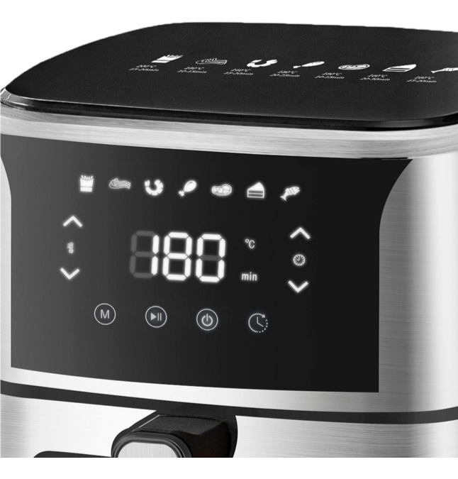 Freidora De Aire Vitta 6.5lt Sin Aceite 1500w Plateado