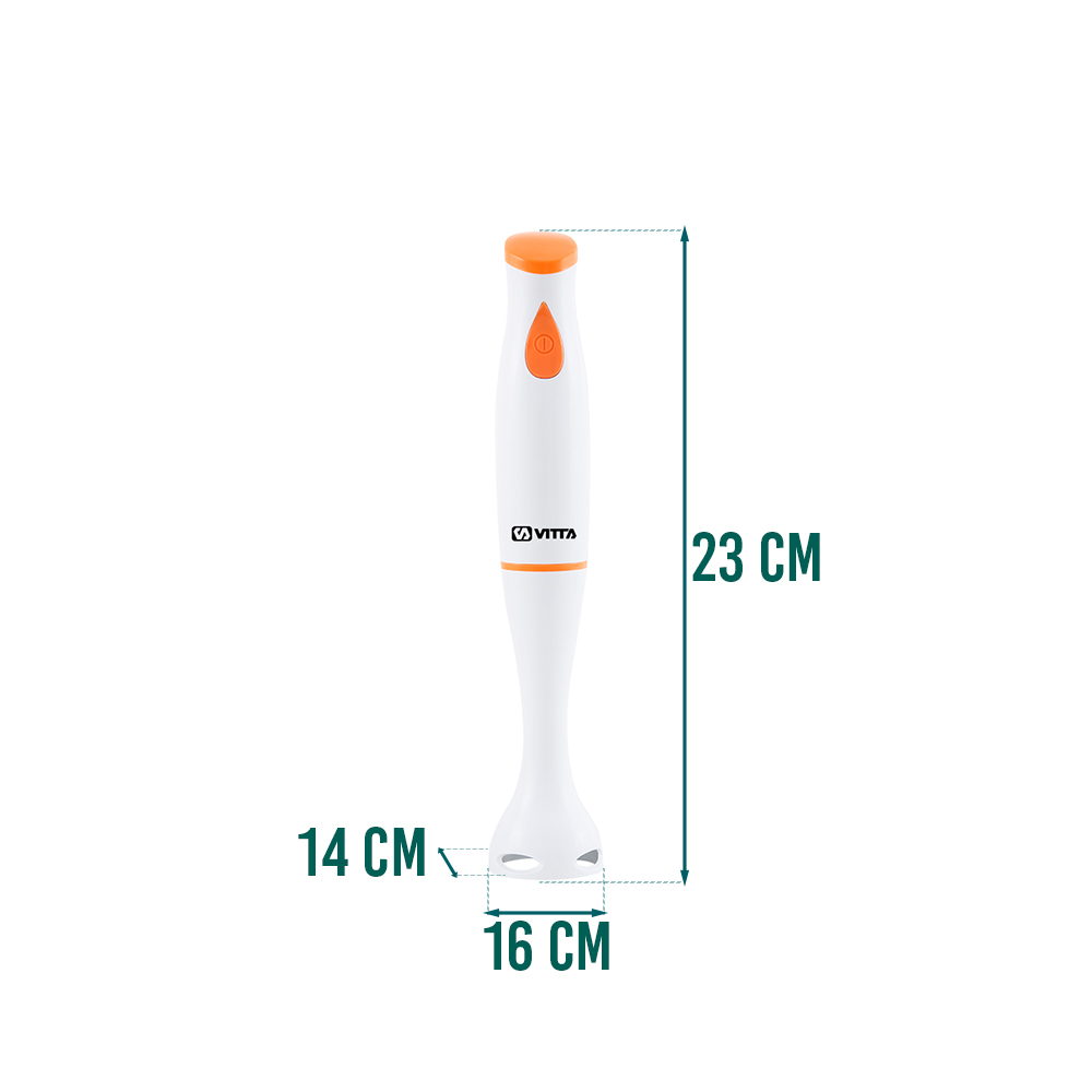 Minipimer Licuadora De Mano Vitta 2En1 800W Cuchillas A Inox
