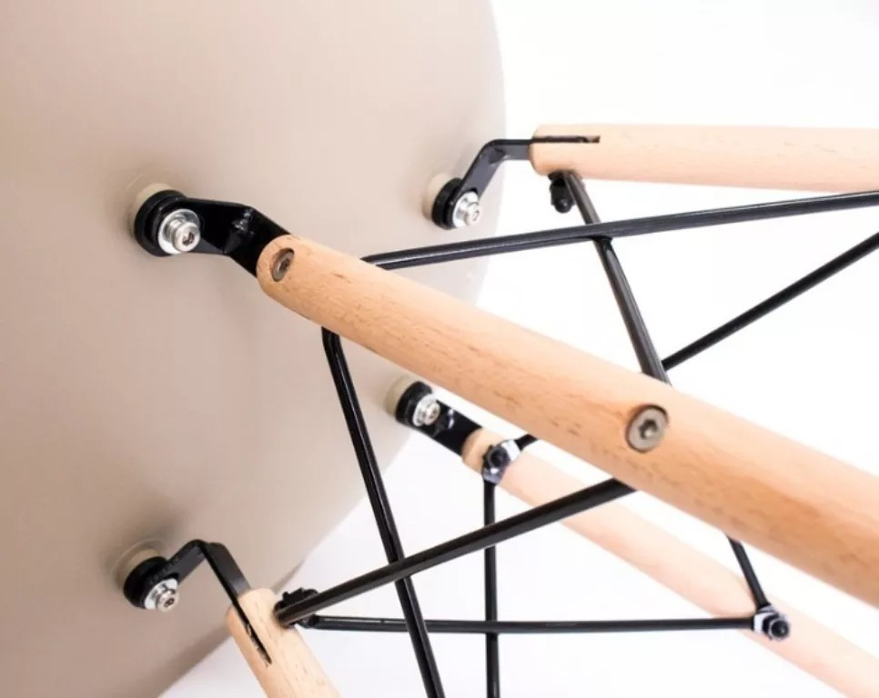 Silla Eames Diseño Moderno Patas Madera Cocina Comedor-3953