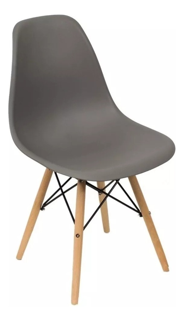 Silla Eames Diseño Moderno Patas Madera Cocina Comedor-3953
