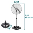 Ventilador Industrial De Pie Axel AX-PIE24 24" Aspas Metal