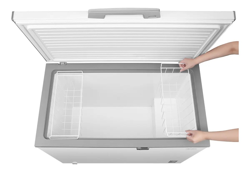 Freezer Horizontal Midea Inverter Mdrc411fze01 285l Blanco Blanco