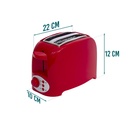 Tostadora Eléctrica Vitta 2 Panes 6 Niveles Tostado 800W