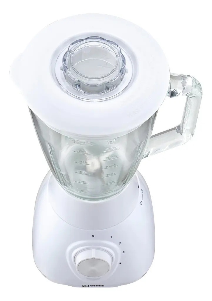 Licuadora Vertical Vitta 4 Velocidades Jarra Vidrio Blanco Blanco