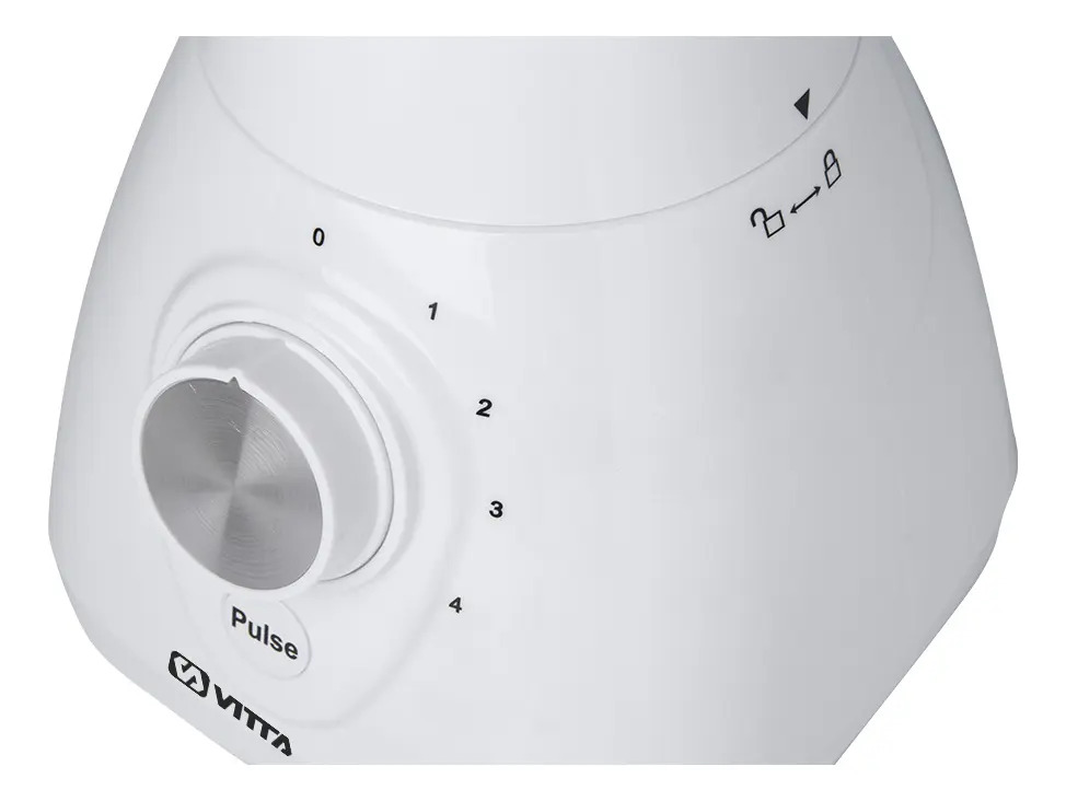 Licuadora Vertical Vitta 4 Velocidades Jarra Vidrio Blanco Blanco