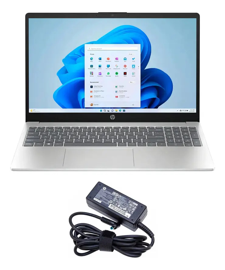 Notebook Hp 15.6  Intel I5 1235u 8gb Ram 512gb Ssd - Touchscreen - Natural Silver Plateado