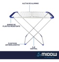 Tender Horizontal De Aluminio Aletas Plegables 173cm Midow Plateado