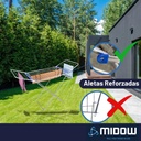 Tender Horizontal De Aluminio Aletas Plegables 173cm Midow Plateado