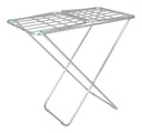 Tender De Piso Para Ropa Mor 006046 De Aluminio Con Alas Plateado