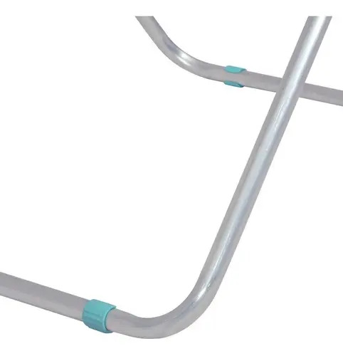 Tender De Piso Para Ropa Mor 006046 De Aluminio Con Alas Plateado