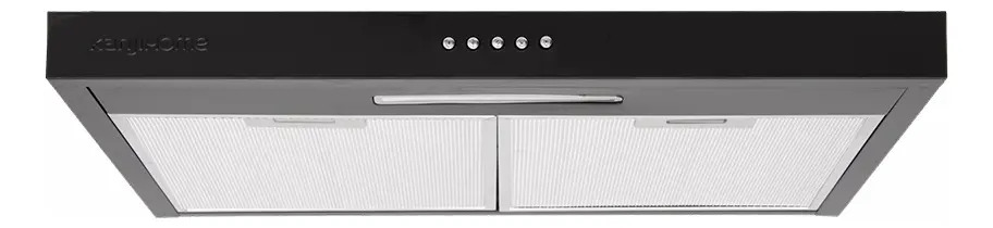 Extractor Purificador Kanji De Cocina 3v Luz Led 120w Filtro Negro