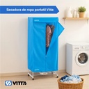 Secador De Ropa A Calor Tender Vertical 2en1 Portátil Vitta Azul