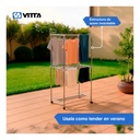Secador De Ropa A Calor Tender Vertical 2en1 Portátil Vitta Azul