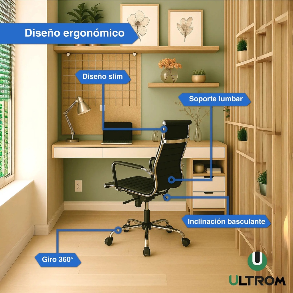 Silla Escritorio Ultrom Oficina Ejecutiva Ergonomica