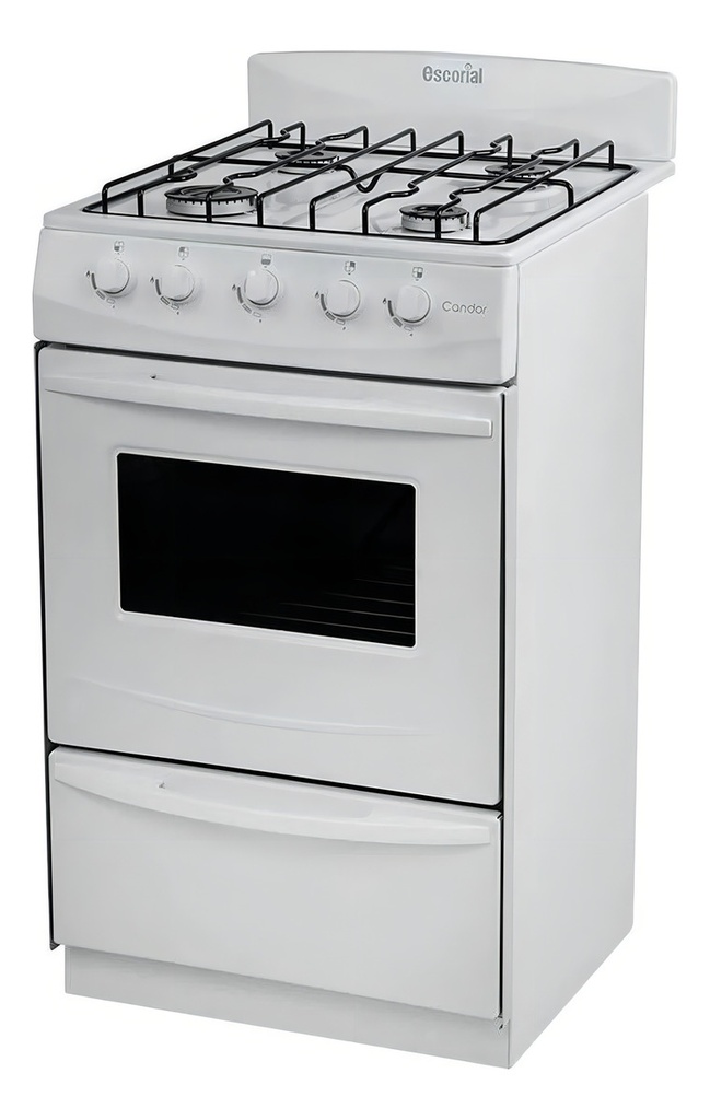 Cocina Escorial Candor Gas Envasado Con Puerta Con Visor Color Blanco