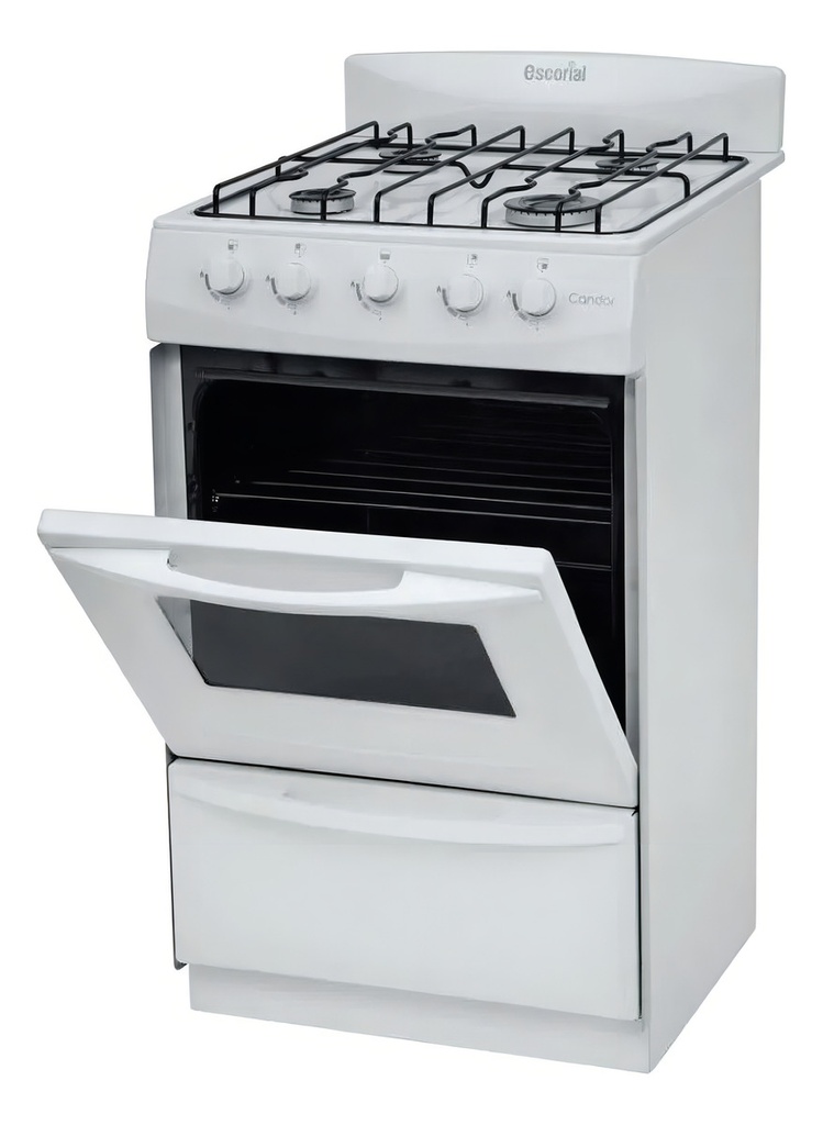 Cocina Escorial Candor Gas Envasado Con Puerta Con Visor Color Blanco