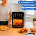 Freidora De Aire Vitta Sin Aceite 11,8 Litros 1600 Watts - Gris