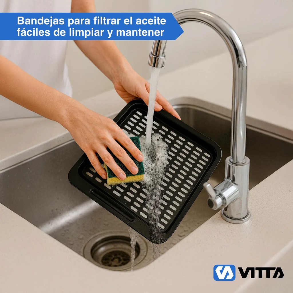 Freidora De Aire Vitta Sin Aceite 11,8 Litros 1600 Watts - Gris