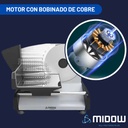 Cortadora Fiambres Y Alimentos Familiar Midow Corte 1-15mm