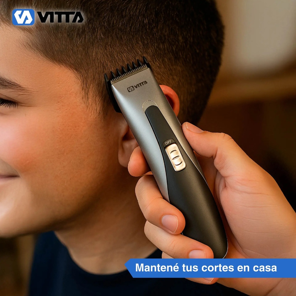 Corta Pelo Barba Usb Vitta Cuchilla Acero Al Carbon Cbcl602 Plateado