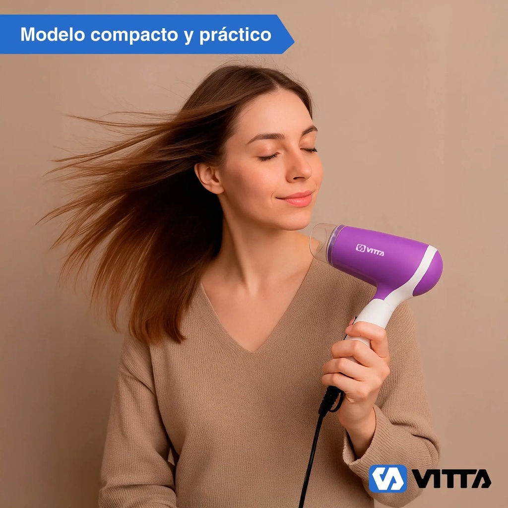 Secador De Pelo 1000w Vitta Beauty Vit-hd8300 Violeta Violeta