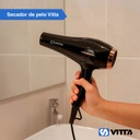 Secador De Pelo 1800w Vitta 2 Vel. 2 Niveles De Temperatura Negro