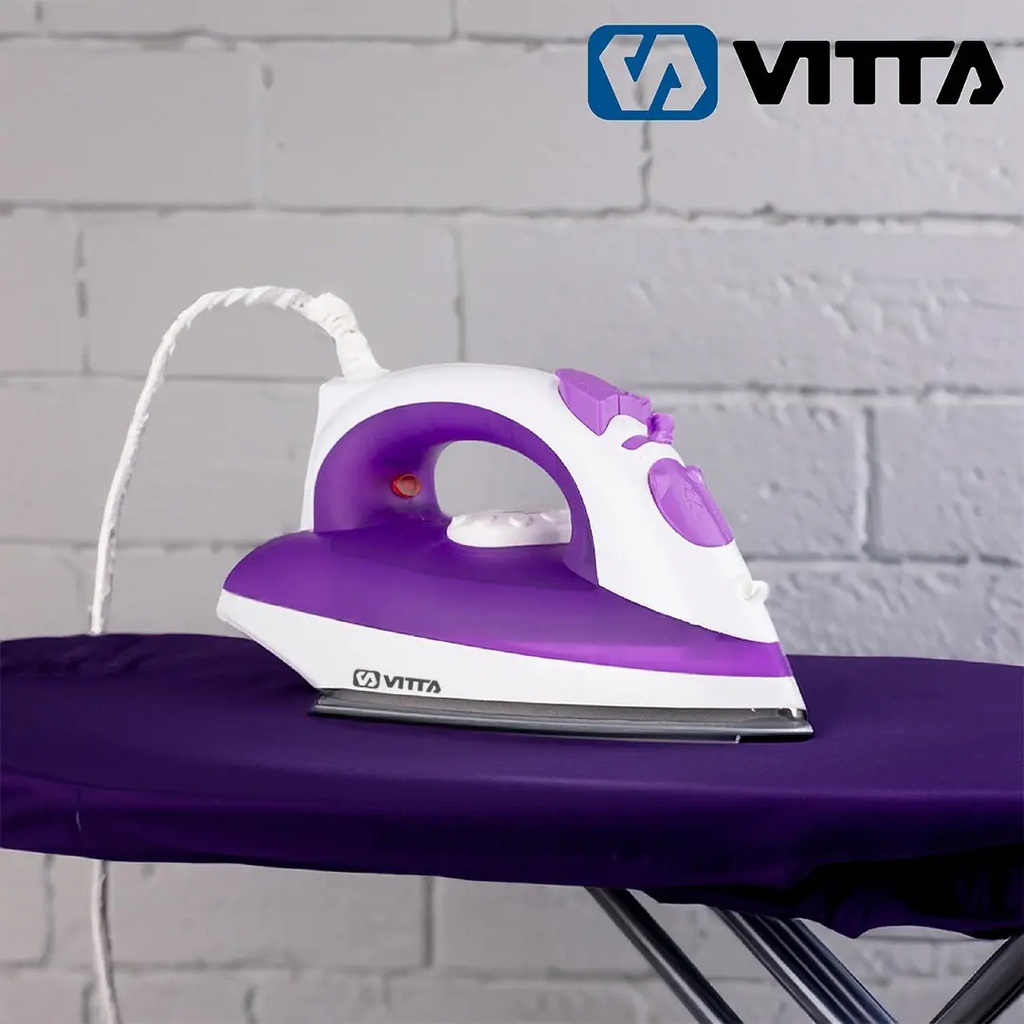 Plancha A Vapor Vitta Base Ceramica 1600w Rociador Violeta