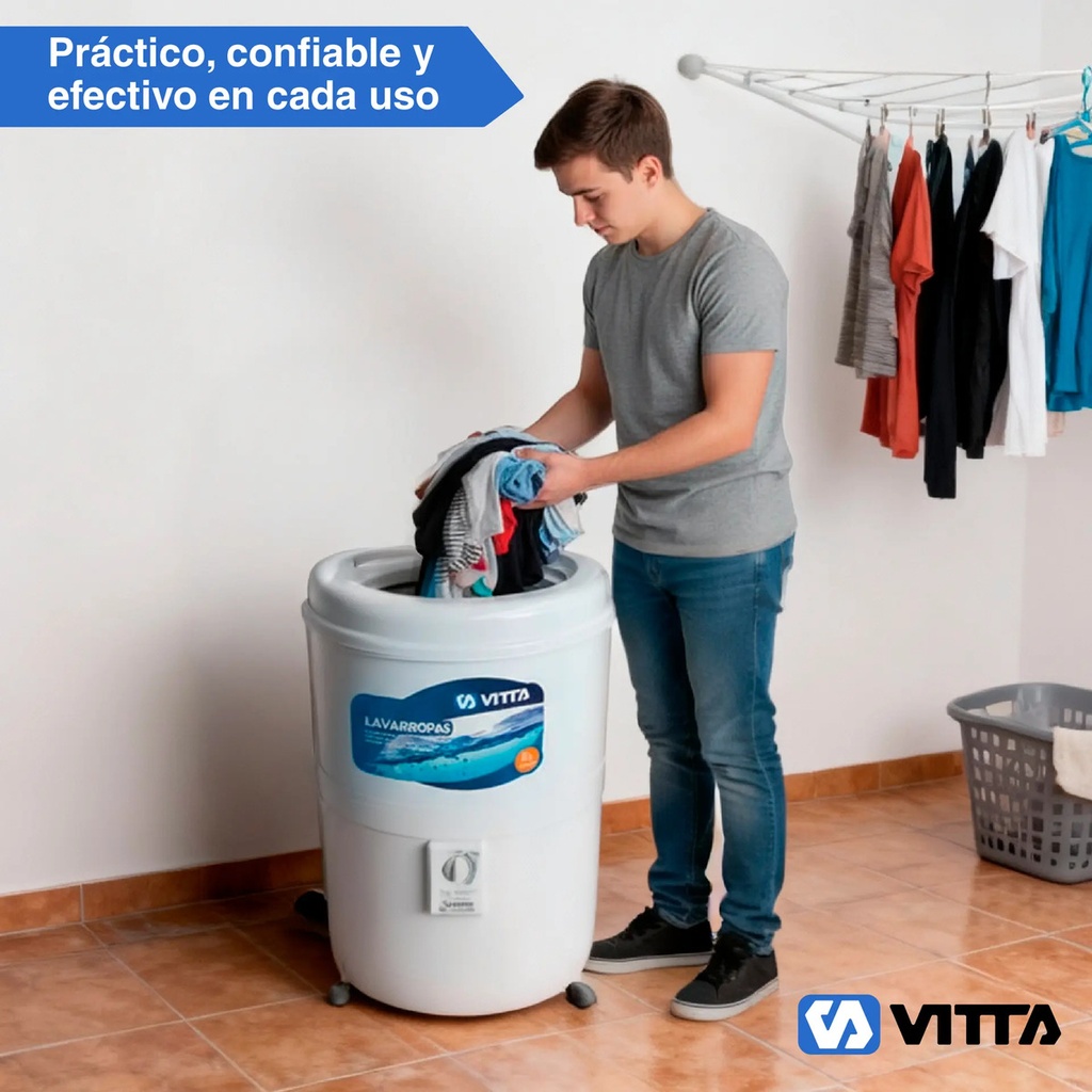 Lavarropas Semiautomático Superior 10 Kg 6 Programas Vitta Blanco