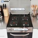 Cocina Eléctrica Vitta Acero Inoxi 60cm Grill Puerta C/visor Acero Inoxidable