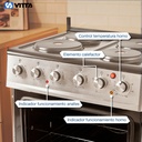 Cocina Eléctrica Vitta Acero Inoxi 60cm Grill Puerta C/visor Acero Inoxidable