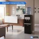 Dispenser De Agua Vitta Frío/calor Con Conservadora Dafcb002 Negro