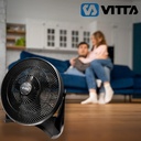 Ventilador Turbo 16 - 90w Vitta Potente 5 Aspas Reclinable. - 40.64 Cm - 50 Hz - Negro - Negro - Plástico - 5