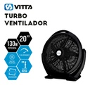 Ventilador Turbo 20  130w Vitta Potente 5 Aspas Reclinable - 50 Cm - 50 - Negro - Negro - Plástico - 5