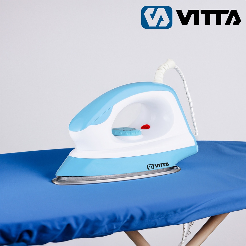 Plancha Vitta En Seco 1000w Acero Inoxidable Celeste