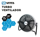 Ventilador Turbo De 20 P 90w Vitta 5 Aspas Plasticas  50 Cm 50 Hz Negro Plástico 5