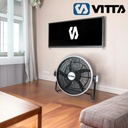 Ventilador Turbo De 20 P 90w Vitta 5 Aspas Plasticas  50 Cm 50 Hz Negro Plástico 5