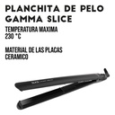Gama Slice Ceramic Shine Ion Planchita P/ Pelo 230°  Negro