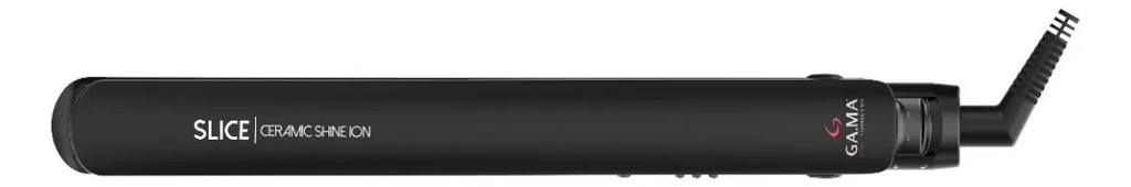 Gama Slice Ceramic Shine Ion Planchita P/ Pelo 230°  Negro