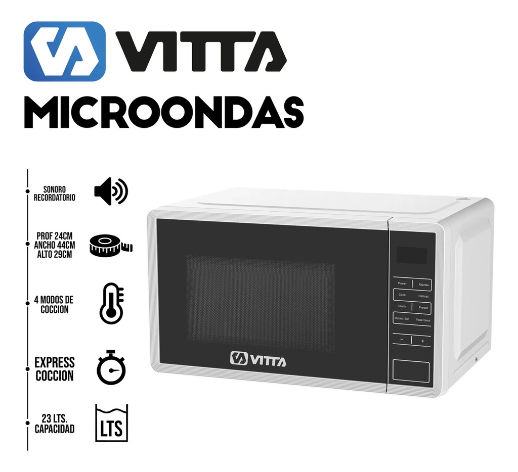 Horno Microondas Digital Vitta Chico 23 Litros - 220v