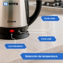 Jarra Pava Eléctrica Corte Mate Vitta 1.8l 1500w Gris