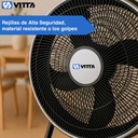 Combo X2 Ventilador Turbo De 20  90w Vitta 5 Aspas Plasticas 50.8 Cm Negro Plástico 5